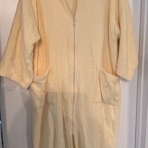 Christian Dior Yellow Zip-Up Robe